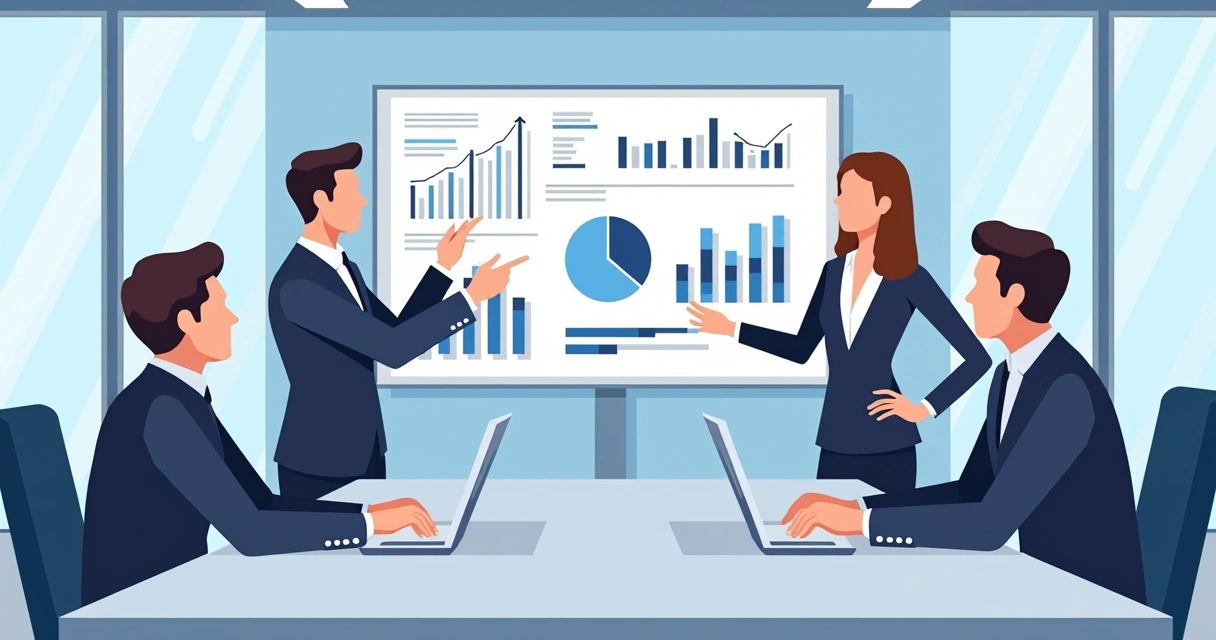 Painel digital de indicadores de comunicação em sala de reunião moderna