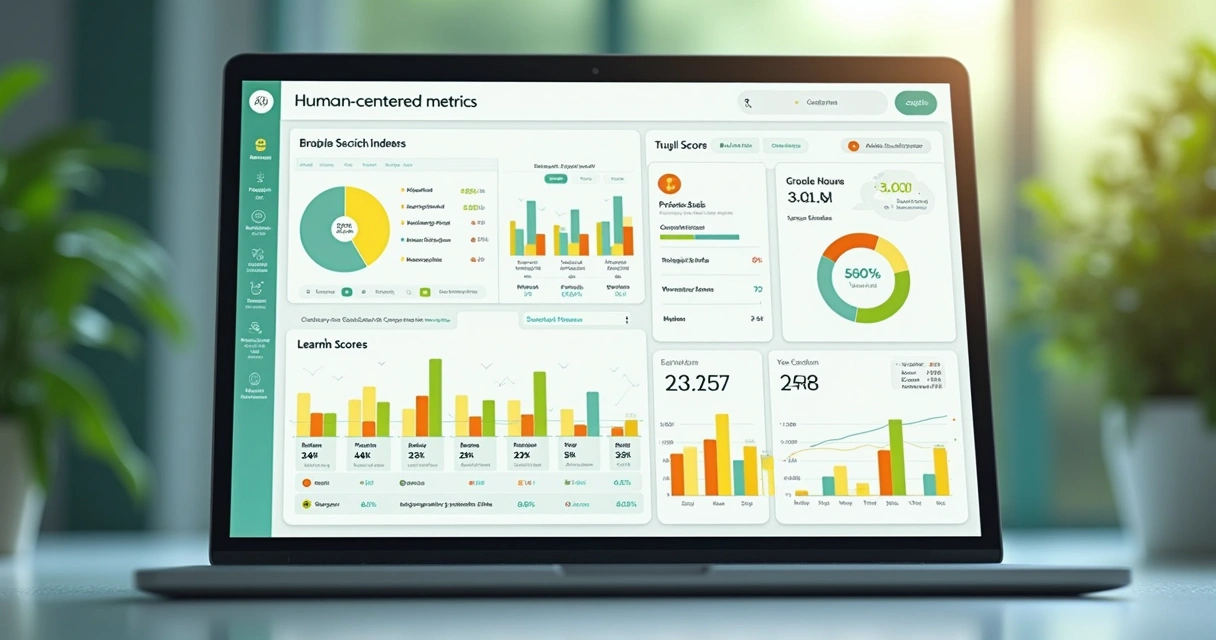 Dashboard com indicadores de saúde humana e clima organizacional em startup