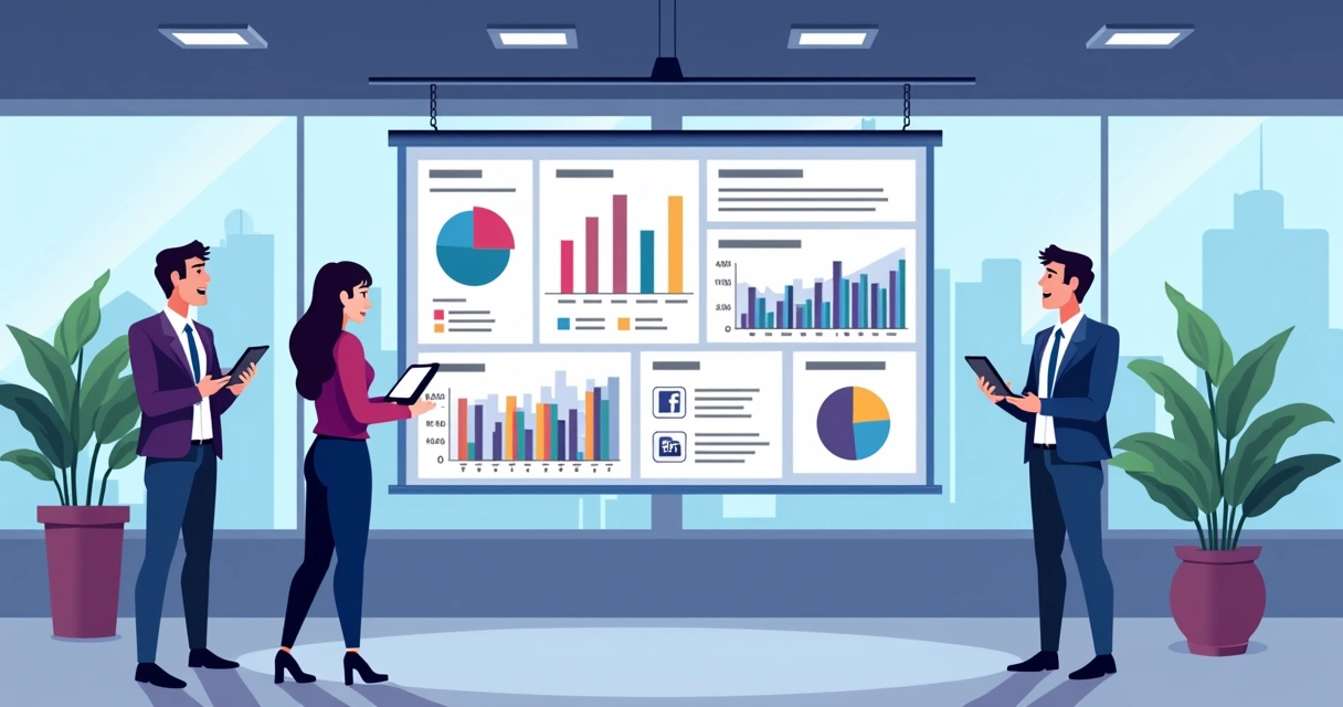 Indicadores e gráficos de marketing político em campanha digital 