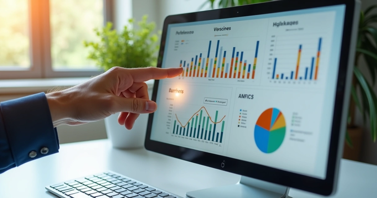 Indicadores visuais de desempenho fiscal em dashboard digital 
