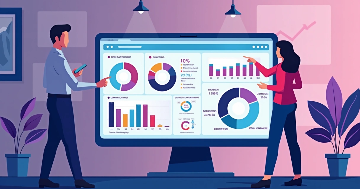 Tela com KPIs e gráficos de performance de parceiros B2B 