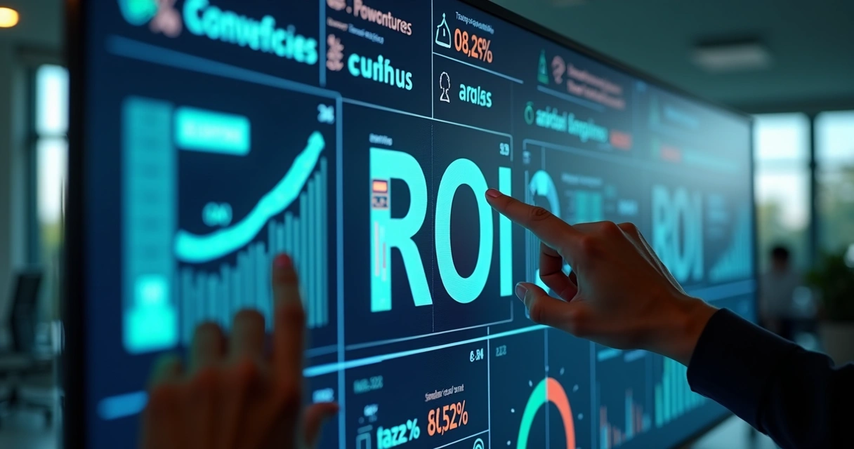 Painel digital com indicadores de campanha em destaque