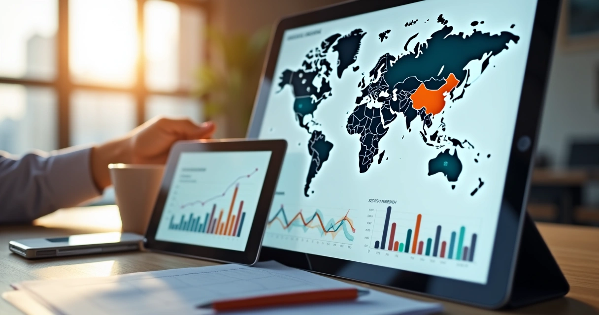 Indicadores para avaliar inteligência de dados em vendas na prática em Logística 3 Dashboard com mapas de mercado logístico, indicadores e gráficos coloridos