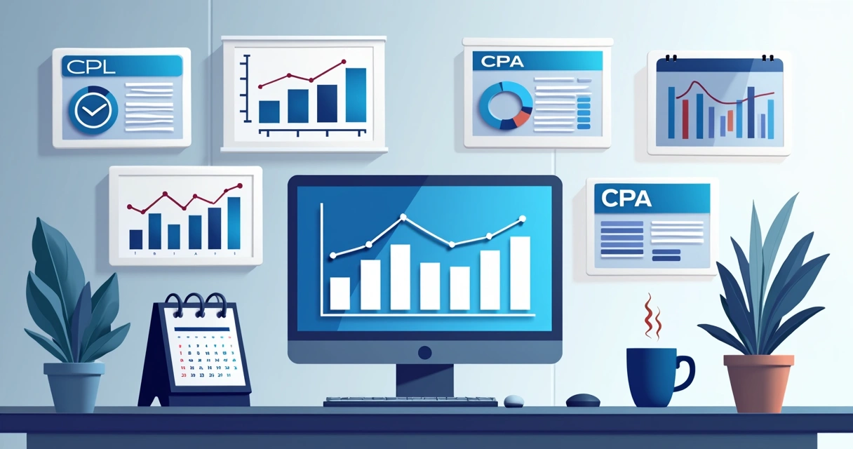 Métricas CPL CPA ROI em relatórios digitais 