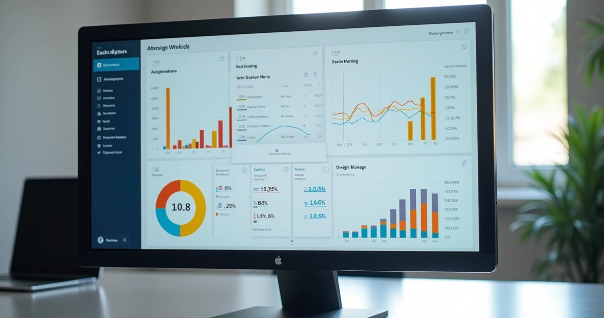 Dashboard com indicadores de automação e gráficos comparativos 