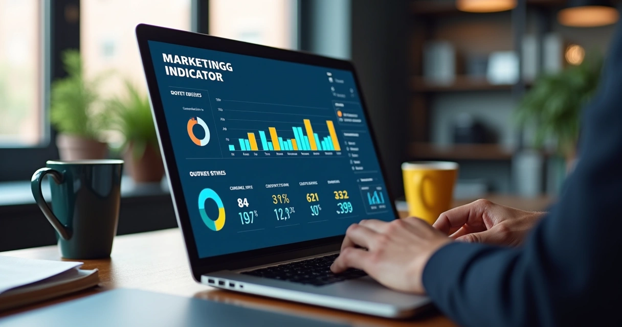 Dashboard de indicadores operacionais de agência de marketing 