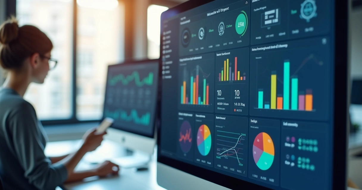 Tela de dashboard com indicadores de atendimento TI 