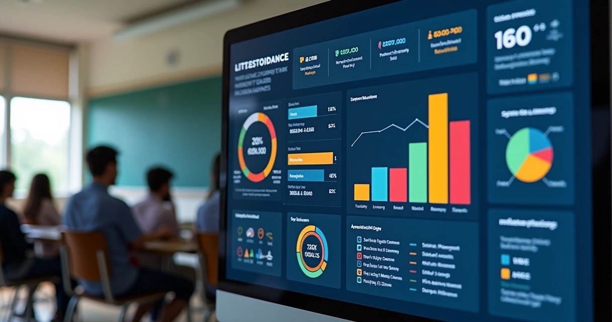 Gráfico sobre presença e ausência de estudantes em diferentes cores 