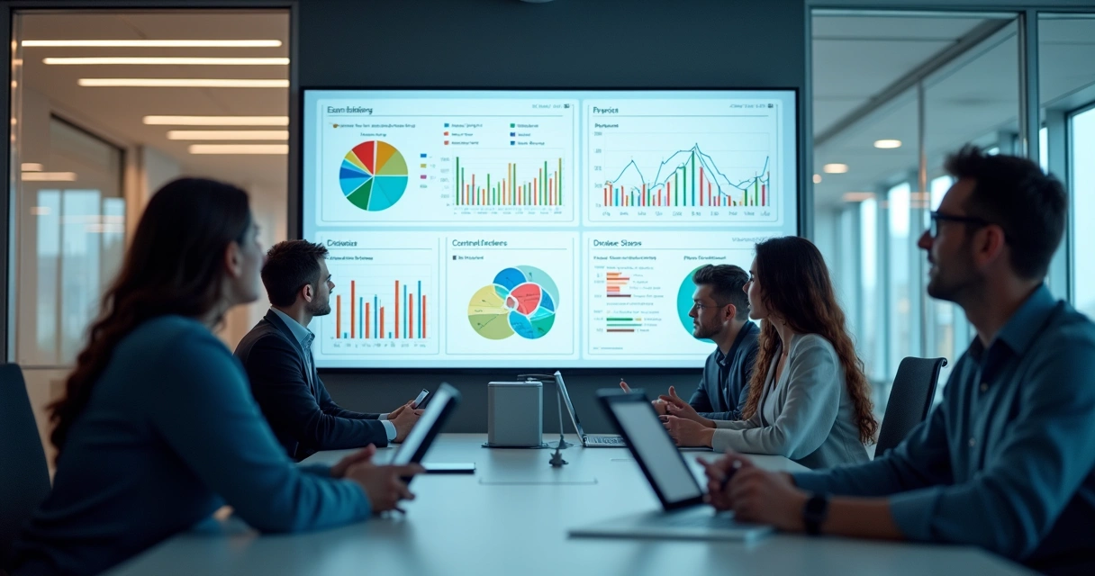 Dashboard de indicadores de processos em monitoramento digital 