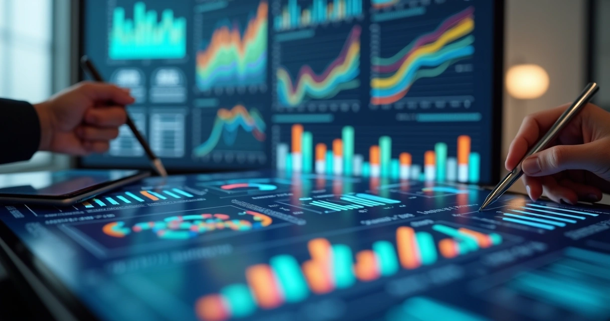 Painel digital com indicadores de processos de negócio 