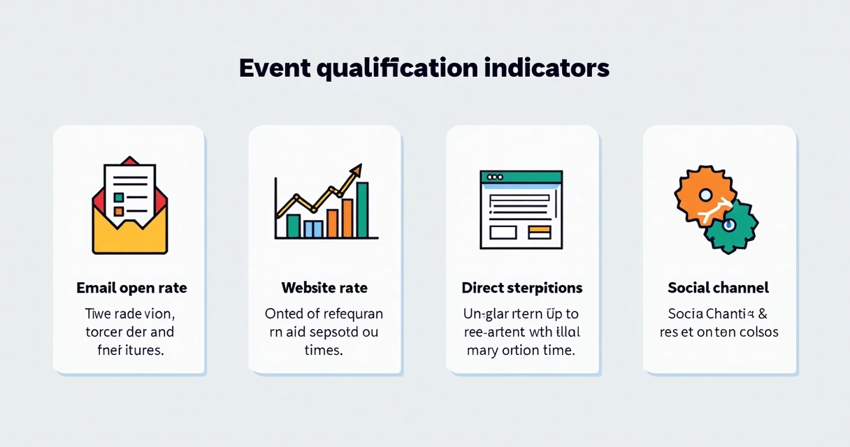 Lista visual de indicadores de qualificação de leads 