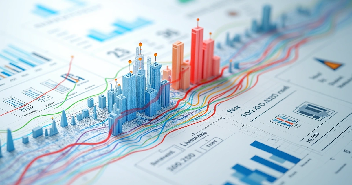 Gráfico colorido com indicadores de riscos de fundos imobiliários 