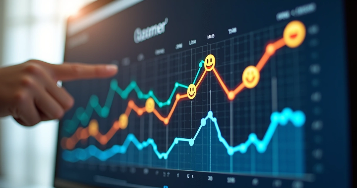 Gráfico de crescimento com indicadores de sucesso contábil 