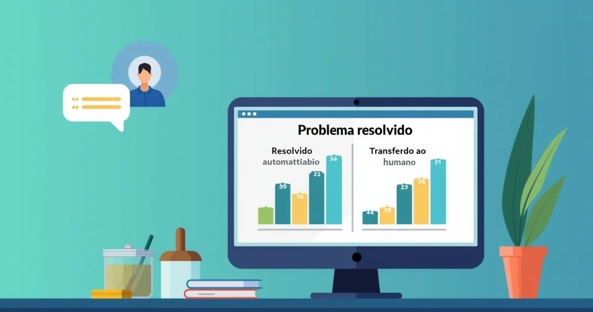 Gráfico de resolubilidade de um chatbot 