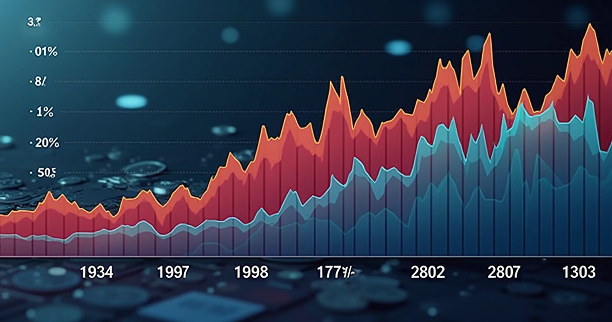 Gráfico colorido comparando IPCA-E, IGP-M e SELIC em linha do tempo 