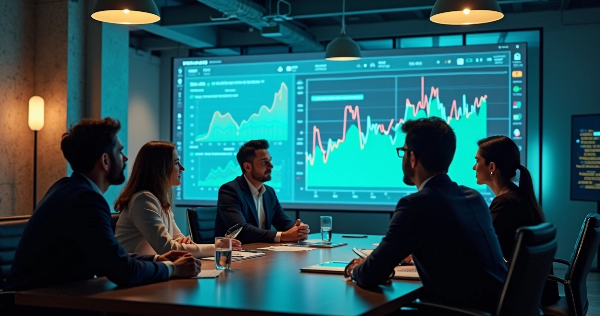 Equipe de vendas analisando dados de desempenho de agente de IA no WhatsApp 