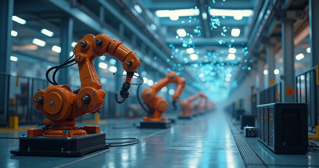 Equipamento em fábrica usando computação de borda 