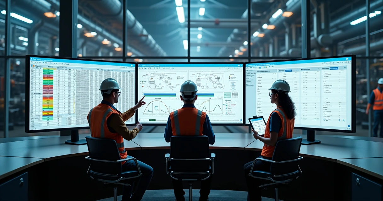 Linha automatizada conectando sistemas de treinamento industriais em planta fabril 