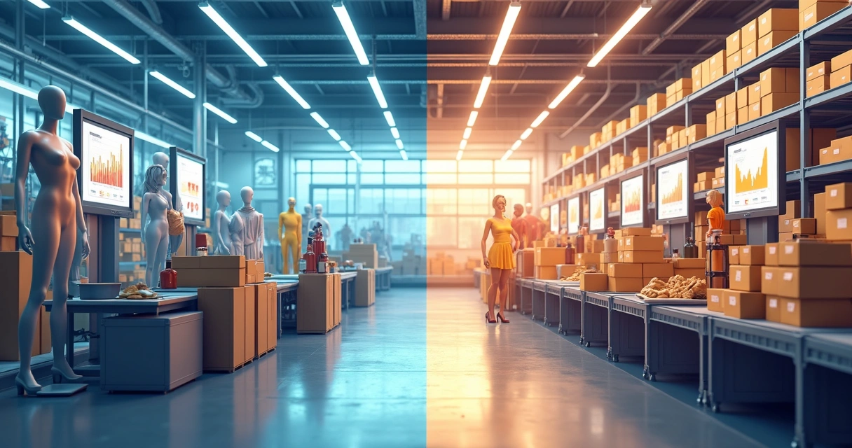 Indústria de moda, alimentos e ERP em loja virtual 