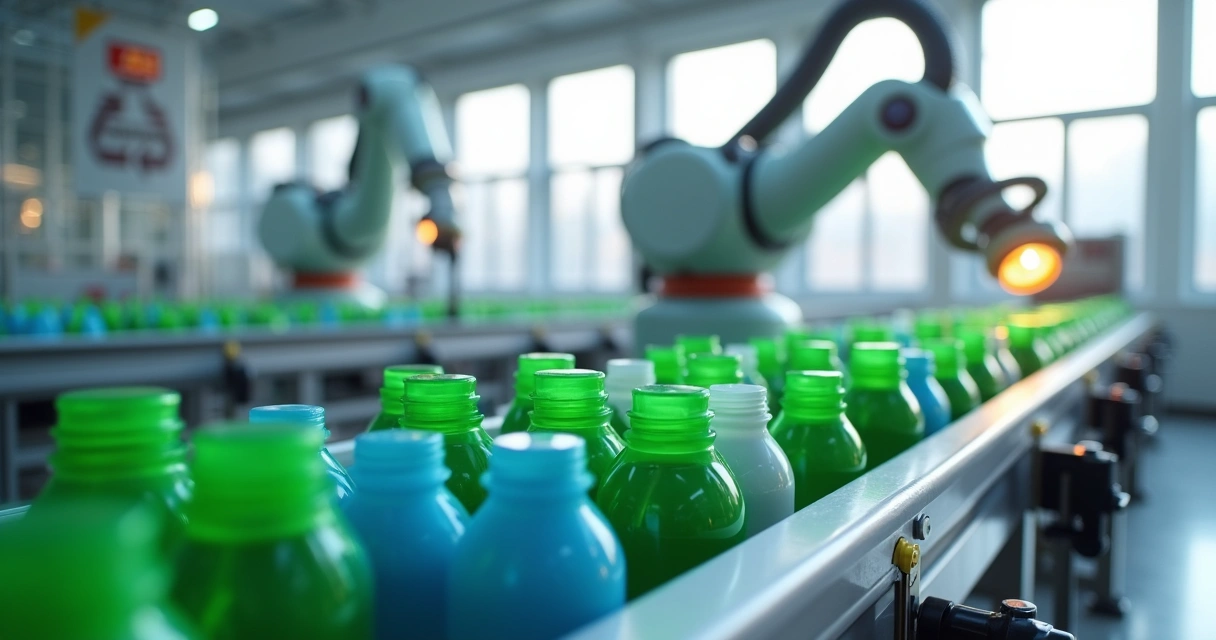 Linha de produção de embalagens plásticas sustentáveis 