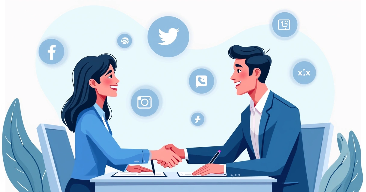 Influenciador digital assinando contrato de campanha exclusiva com marca