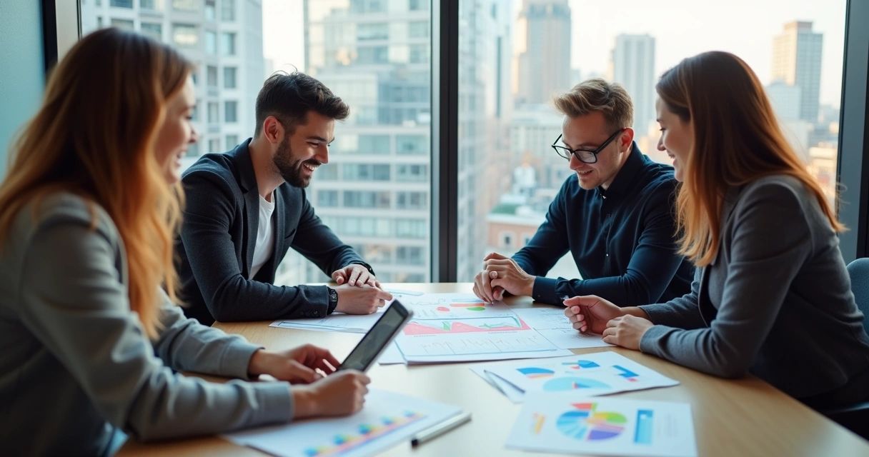 Pessoas analisando resultados de influenciadores digitais 