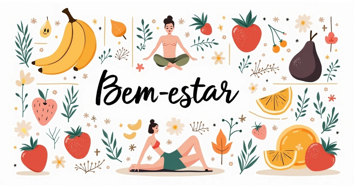 Infográfico colorido sobre temas de bem-estar