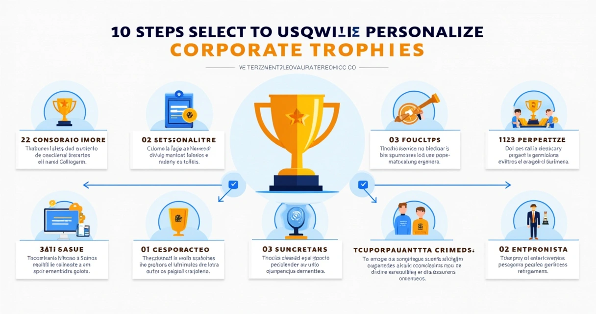 Infográfico com 10 dicas para escolher troféus para empresas 