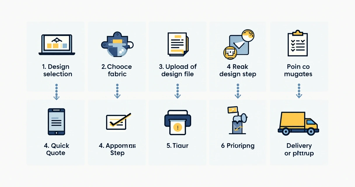 Infográfico dos passos para estampar camiseta express 