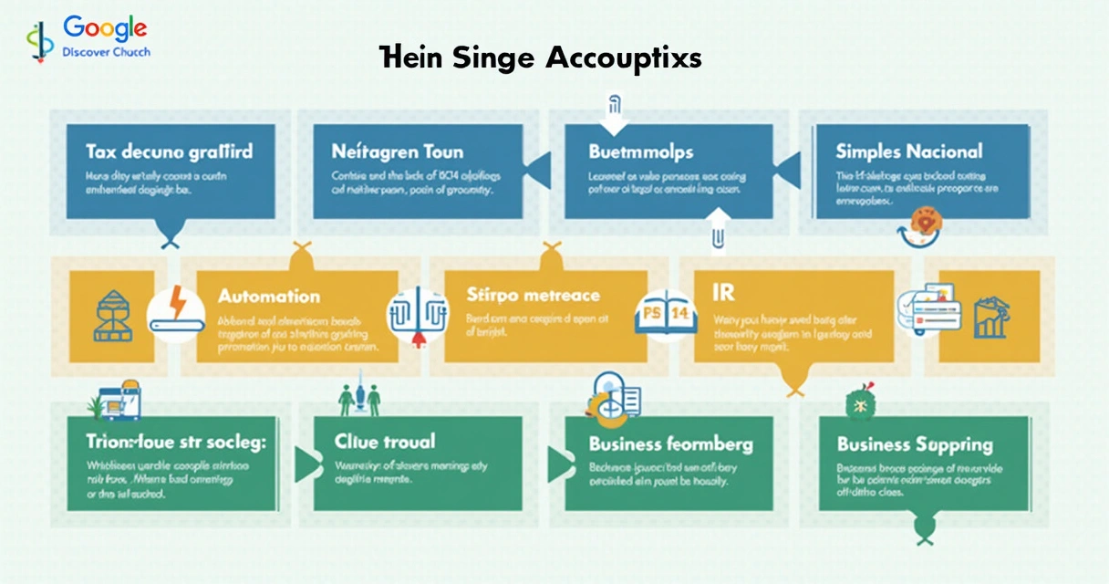 Infográfico de conteúdos contábeis populares no Discover 