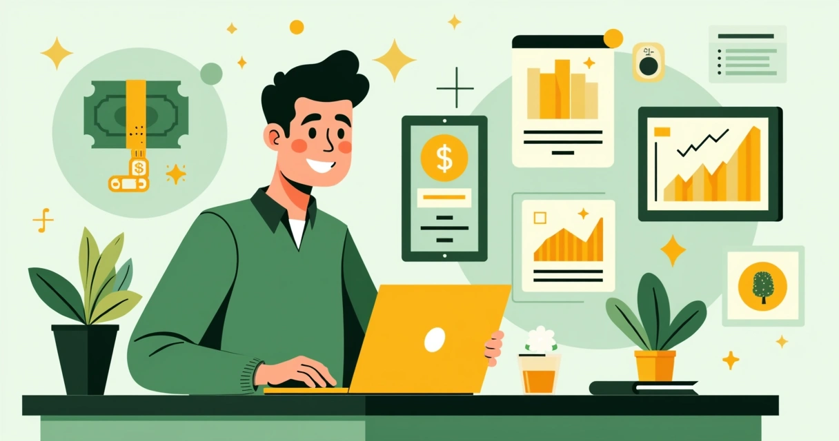 Infoprodutor feliz ao receber pagamento rápido 