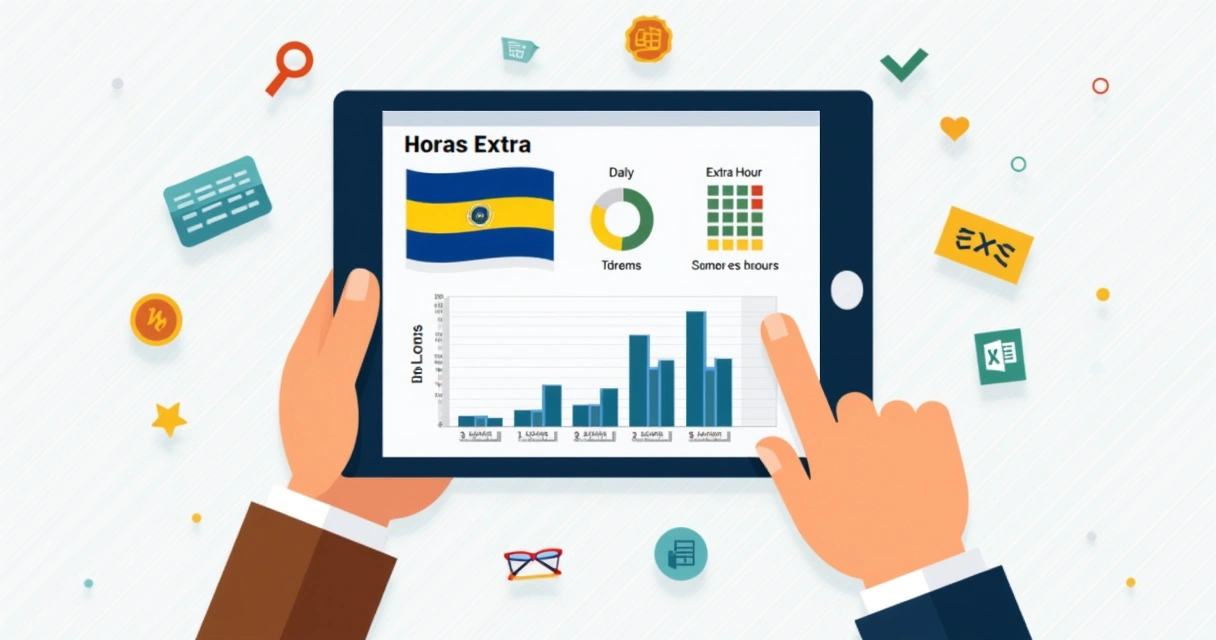 Informe digital de horas extra con sello paraguayo.