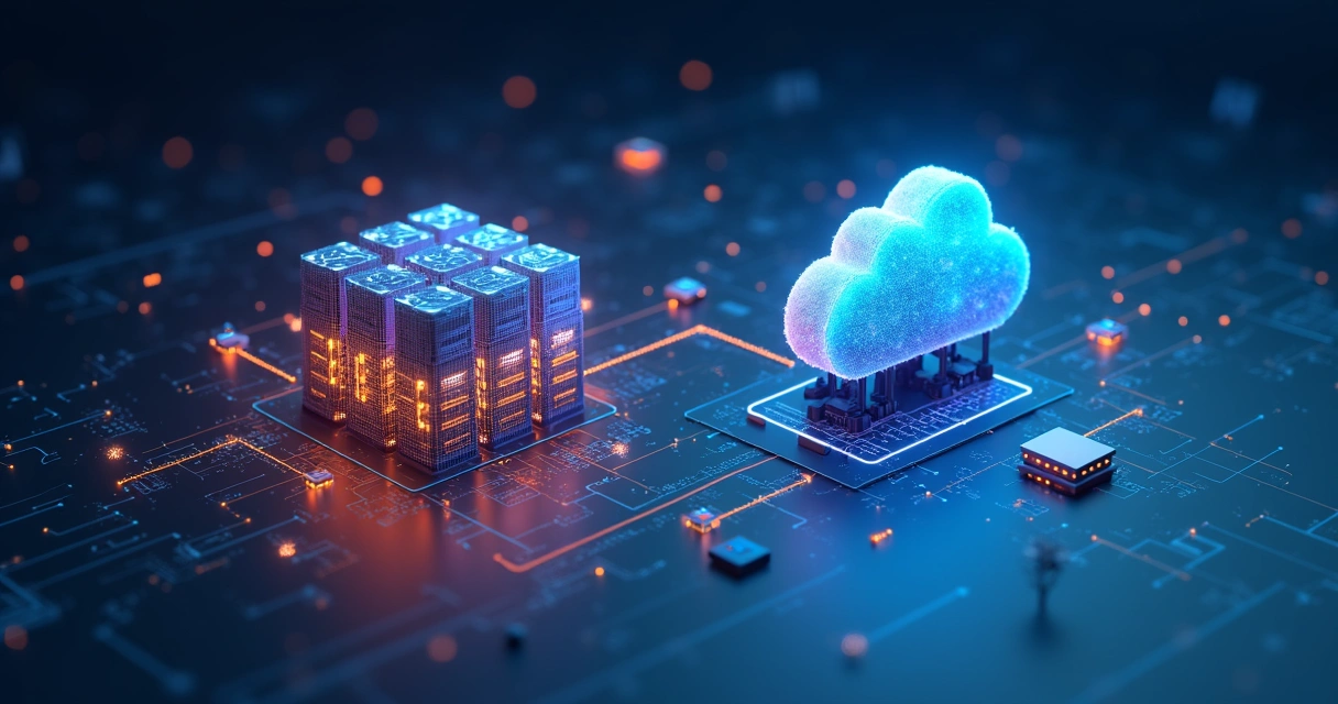 Diagrama mostrando integração entre nuvem e dispositivos edge 