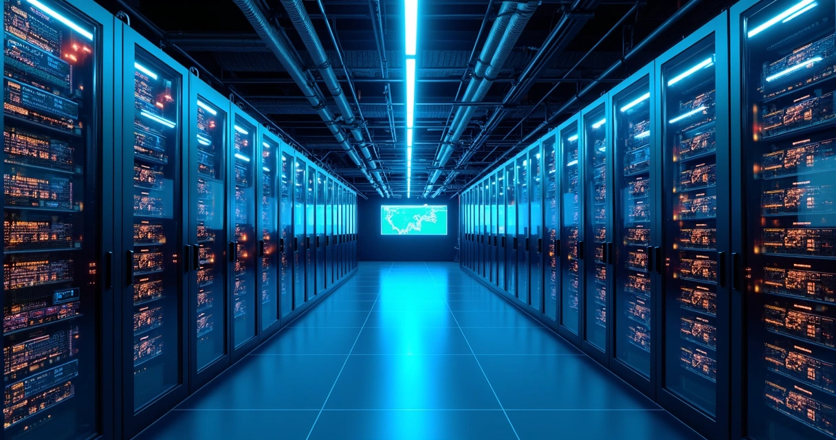 Infraestrutura de IA moderna focada em datacenter e GPUs 