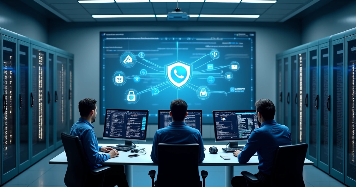 Equipe de TI analisando integrações de sistemas empresariais 