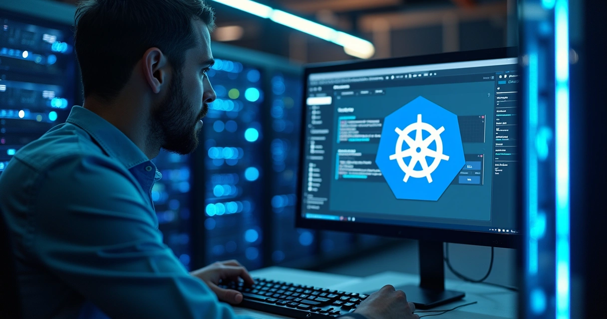 Painel de monitoramento Kubernetes em servidor moderno