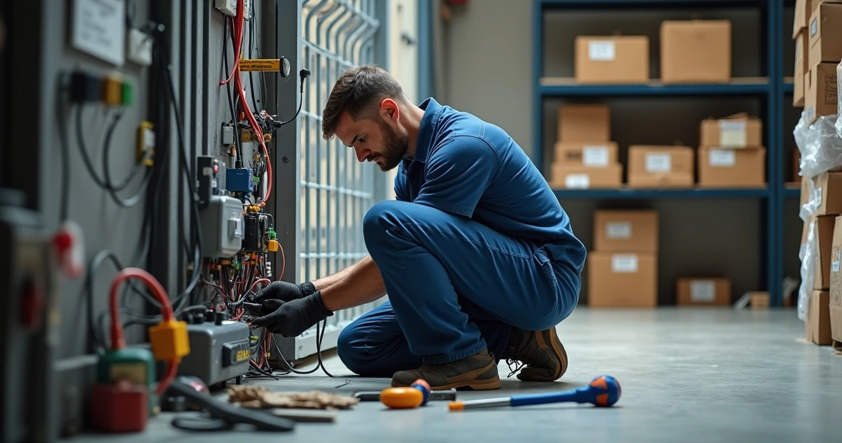 Manutenção em infraestrutura de portão automático 
