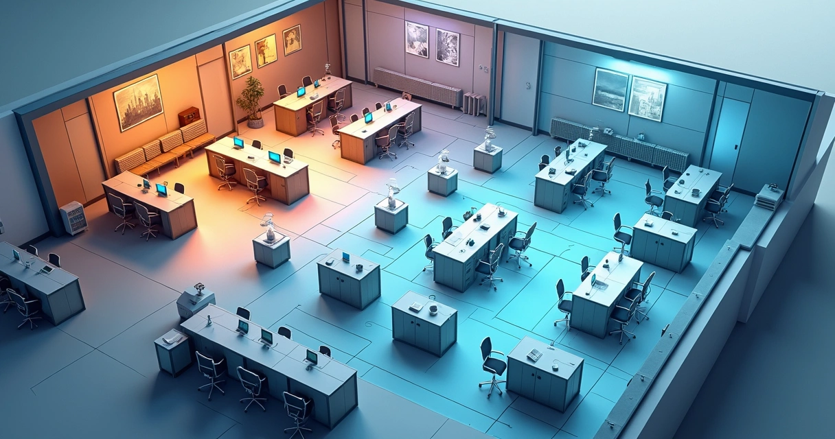 Rede Wi-Fi segmentada com diferentes áreas de acesso 