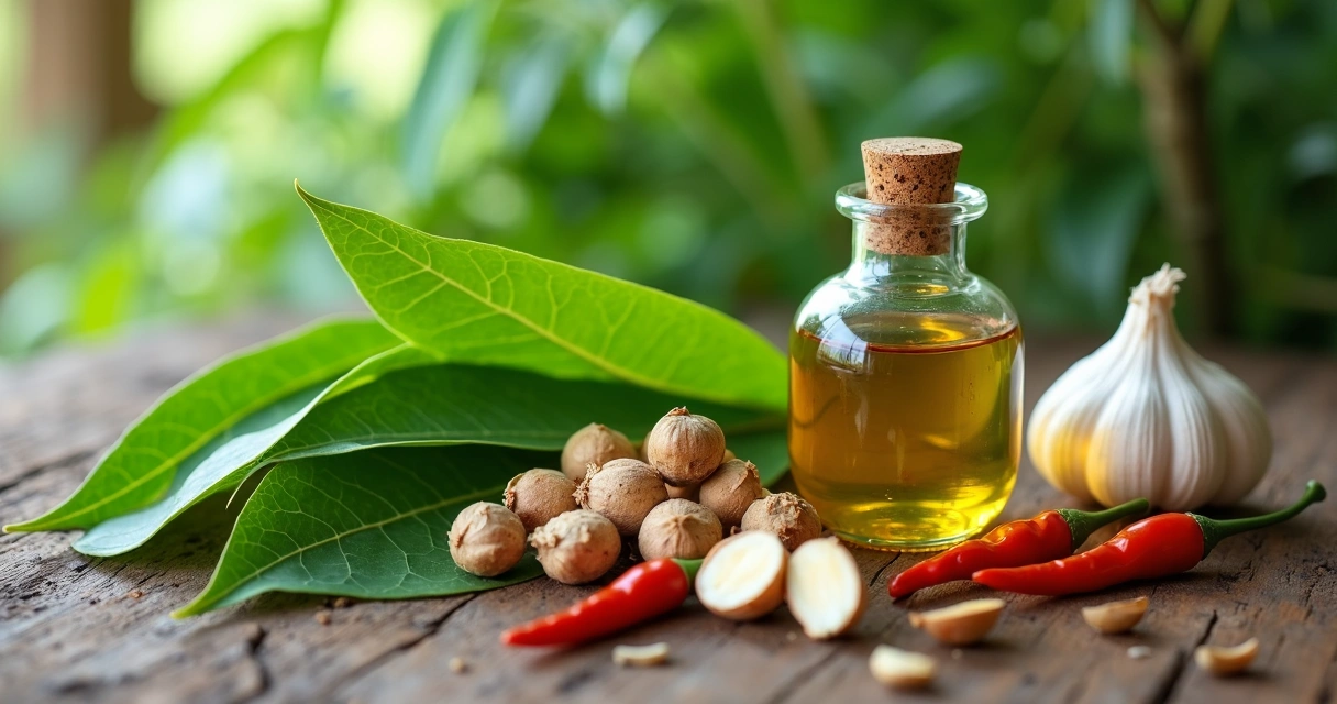Natural ingredients for making homemade organic insecticide. 