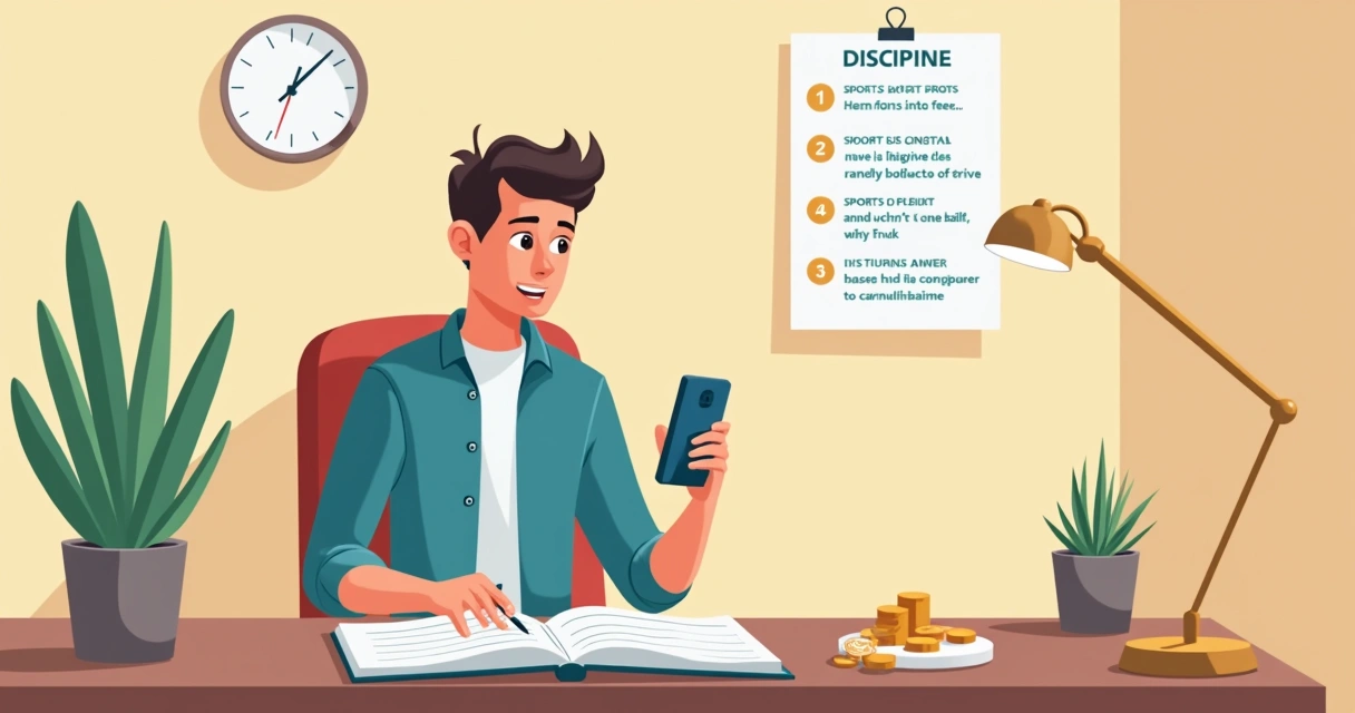 Homem jovem segurando celular analisando apostas esportivas