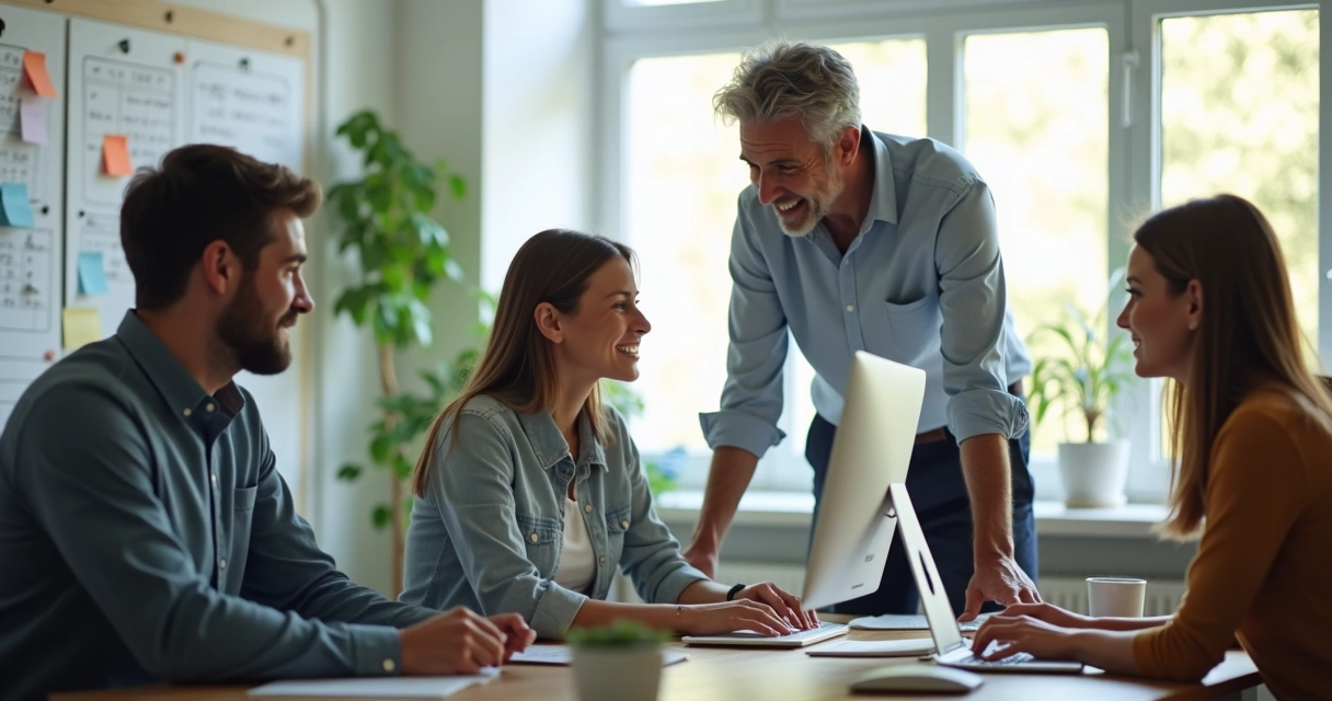 Pessoa resolvendo problema em escritório moderno 