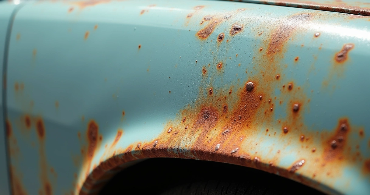 Bolhas e manchas de ferrugem na pintura de carro 