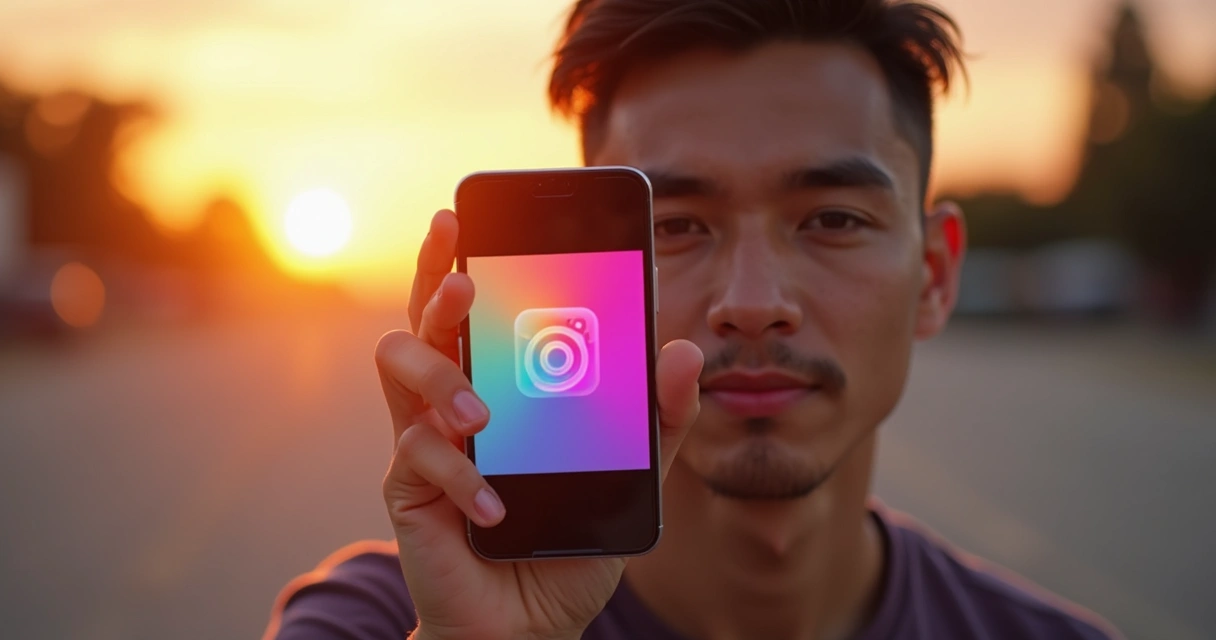 Homem segurando o smartphone próximo ao rosto exibindo thumbnail chamativa 