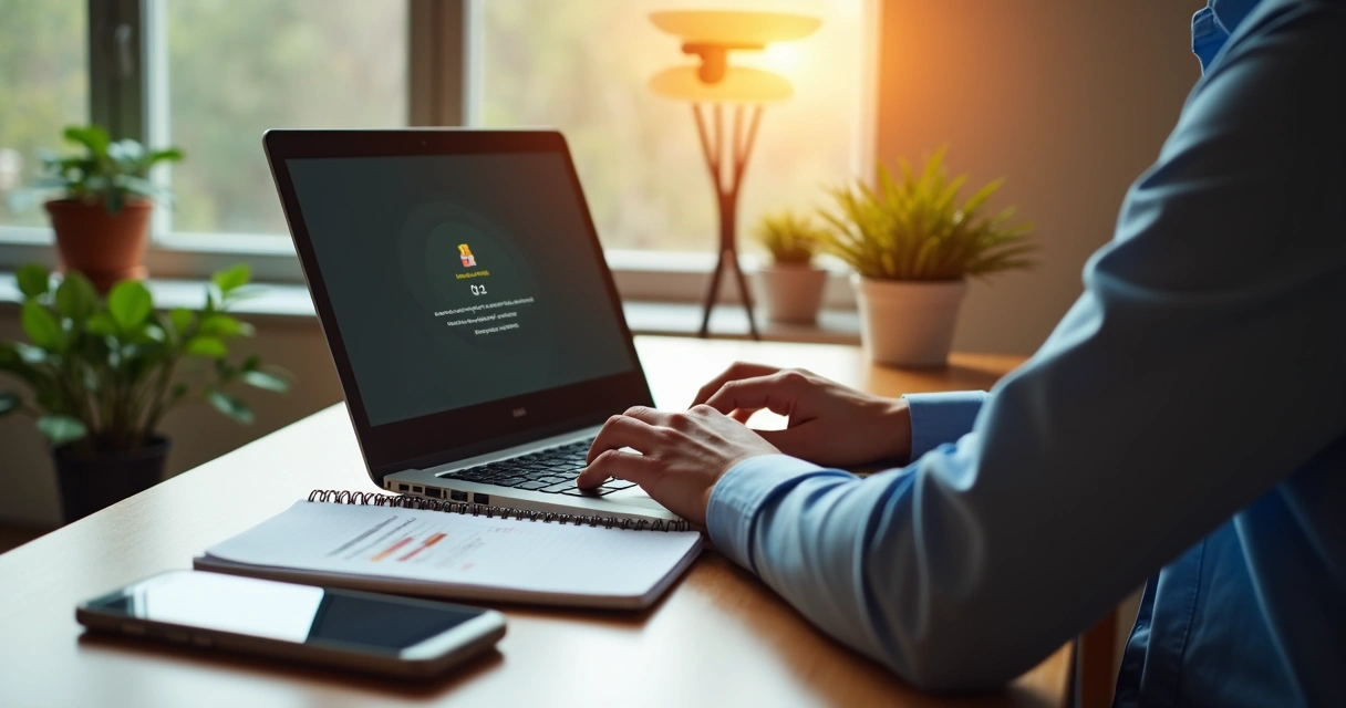 Profissional iniciando contato com empresas potenciais em notebook 