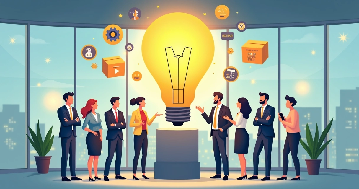 Equipe empresarial criando soluções inovadoras 