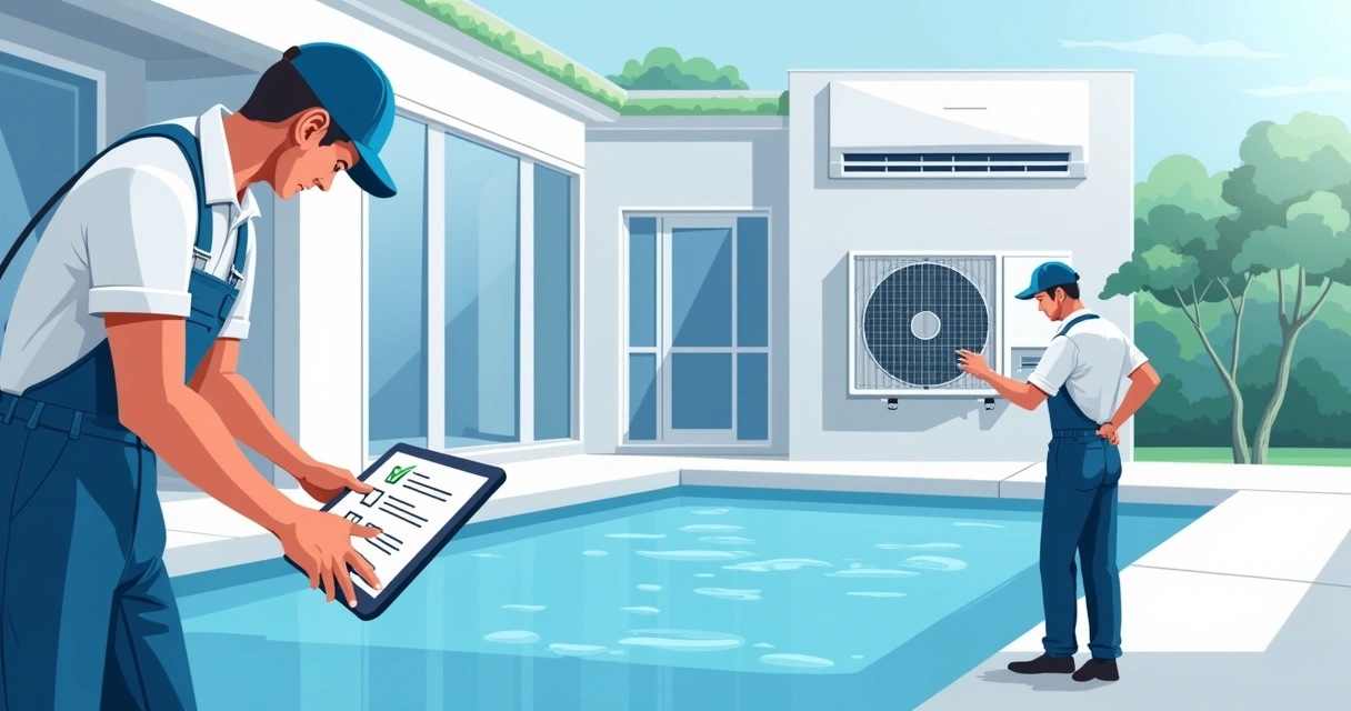Technician inspecting equipment in a vacation home in Orlando 