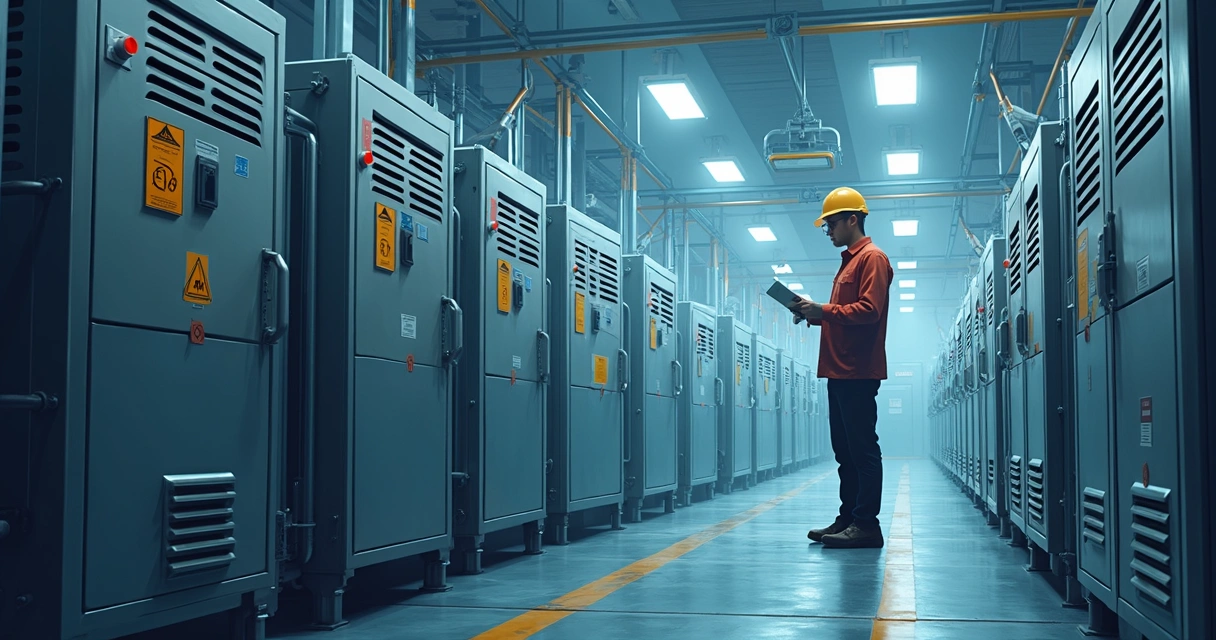 Inspeção de equipamento industrial em área classificada 