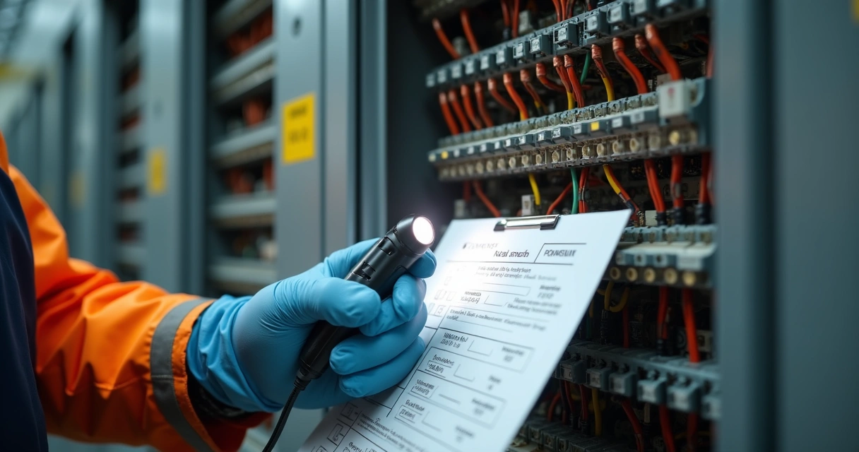 Inspe&ccedil;&atilde;o t&eacute;cnica em painel el&eacute;trico industrial 