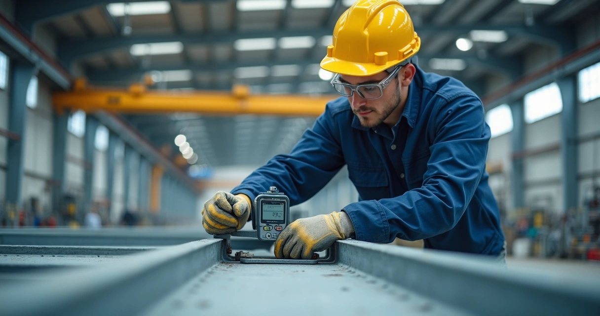 Inspeção de pintura industrial em estrutura metálica 