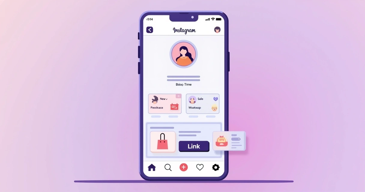Perfil do Instagram com link do catálogo na bio 
